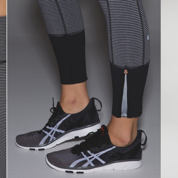 Lululemon Rebel Runner Crop Mini Stripe Ankle Zip Reflective High Waist Pockets - Picture 6 of 16